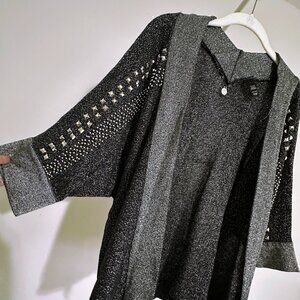 Vintage 80s Metallic Cardigan Sweater